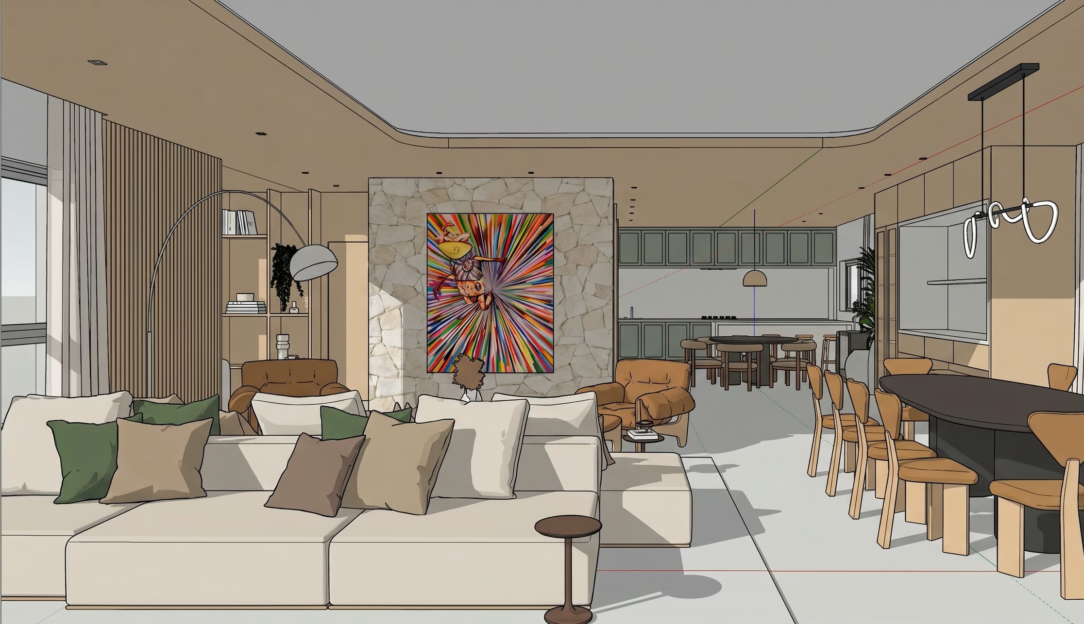 Modelo SketchUp do projeto — antes