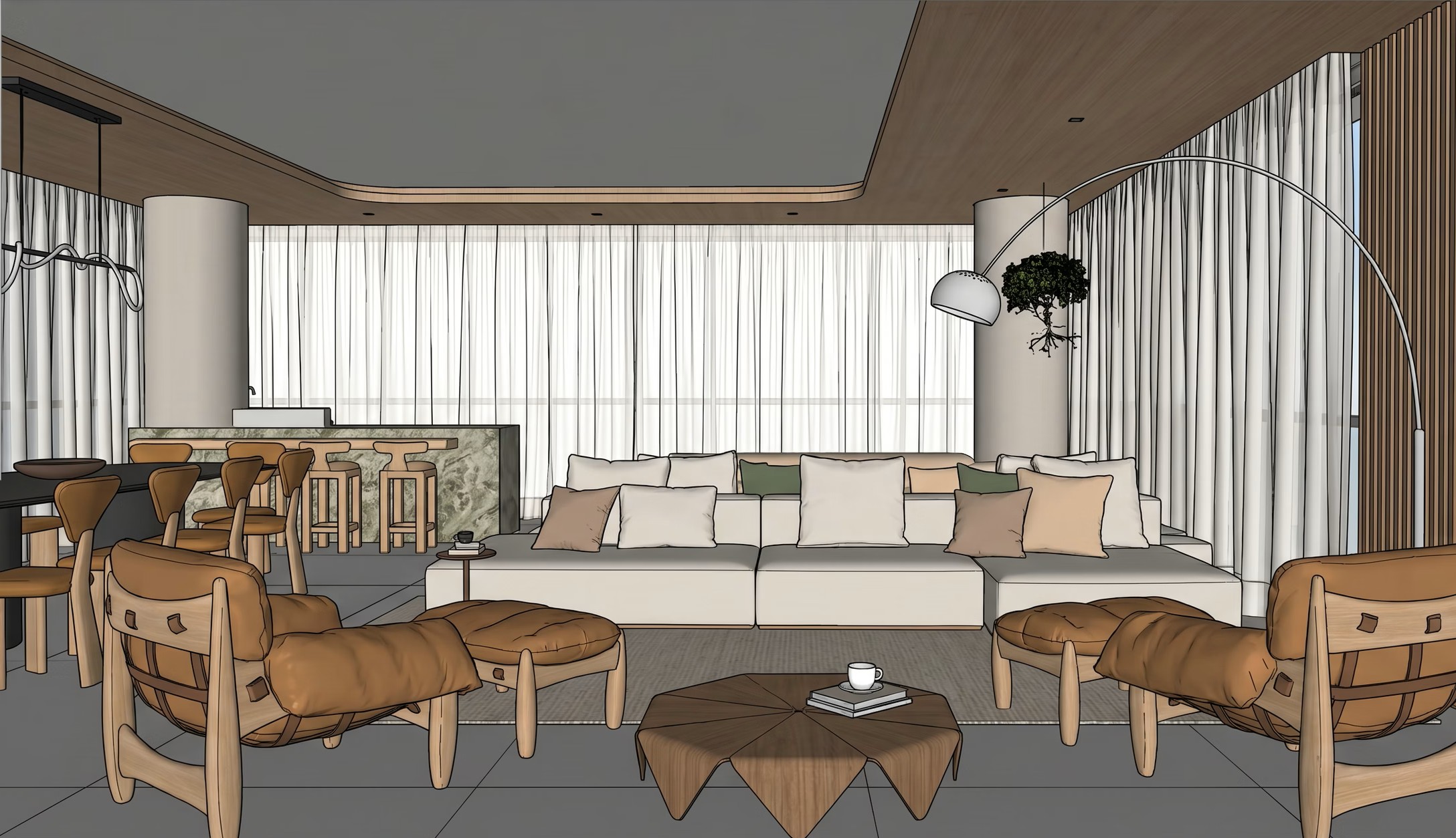 Render 3D de residencial — Casa LE, imagem 5