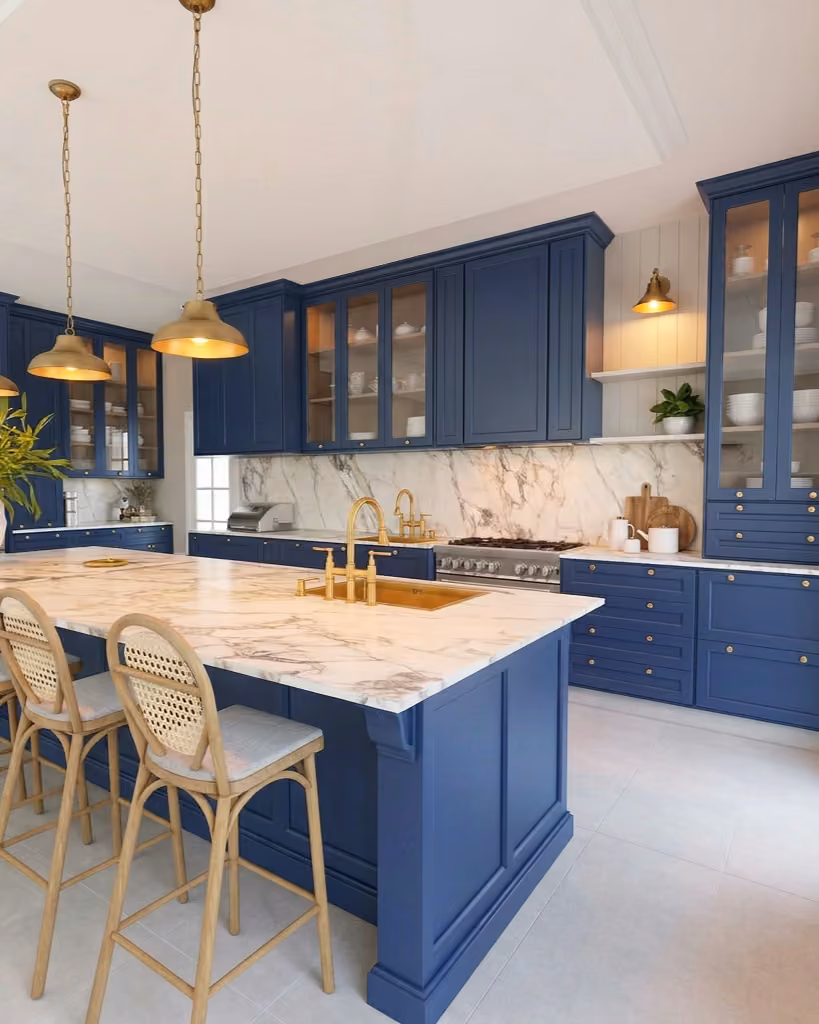 Render 3D de interiores — Cozinha Azul, imagem 11