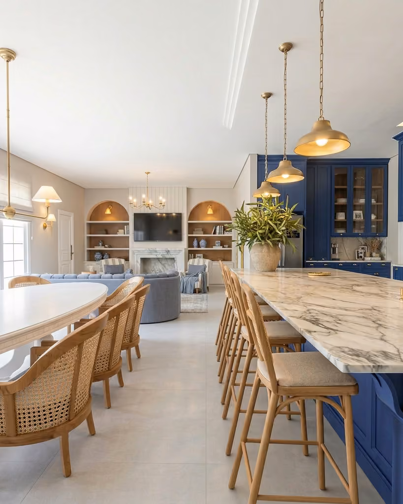 Render 3D de interiores — Cozinha Azul, imagem 12