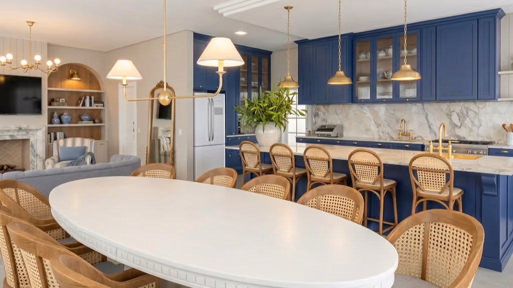 Render 3D de interiores — Cozinha Azul, imagem 5